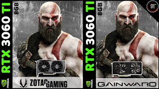 Zotac RTX 3060 Ti vs Gainward RTX 3060 Ti  A Benchmark and test on 7 games [upl. by Marina53]