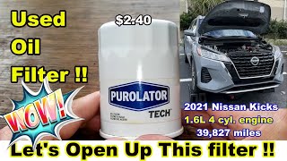 Purolator Tech TL14610 Oil Filter Cut Open Used Purolator Oil Filter Cut Open [upl. by Elsie]