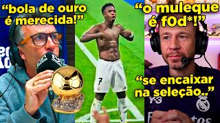 ☠️VINI JR É BRABO DEMAIS MÍDIA BRASILEIRA REAGE À HATTRICK ABSURDO DE VINICIUS JR [upl. by Mohammed349]