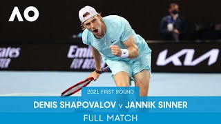 Denis Shapovalov v Jannik Sinner Full Match  Australian Open 2021 First Round [upl. by Anatnahs179]