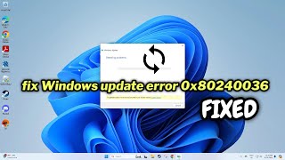 FIXED Windows update error 0x80240036 [upl. by Lekcim107]