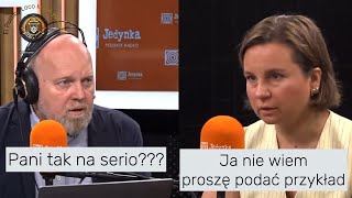 Ministressa Zielińska poległa na pierwszym pytaniu redaktora radiowej jedynki [upl. by Tal812]