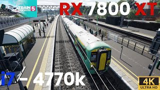 Train Sim World 5 on 10 Year Old CPU Core i7 4770k  RX 7800XT  4k Medium amp Low Settings [upl. by Bramwell127]