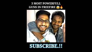 3 MOST 🤯 POWERFULL GUNS IN FREEFIRE 😱🔥  FREEFIRE FACTS maheshff totalgaming ffshorts [upl. by Mallorie]