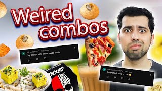 Trying Weirdest Food Combos Suggested By Subscribers 🥵🤯 [upl. by Inoy341]