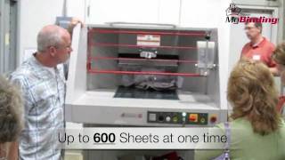 MBM Destroyit 5009 High Capacity Industrial Paper Shredder Demo [upl. by Ahserkal922]