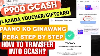 HOW TO REDEEM LAZADA GIFTCARDGIFTCODE INTO MONEYampHOW TO TRANSFER INTO GCASH STEP BY STEPLAZADA APP [upl. by Caddaric]