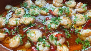 Gambas Al Ajillo Heerlijke gambas met hete pepers en knoflook Gambas in knoflookolie Recept [upl. by Zeena]