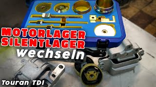 VW AUDI Motorlager Silentlager wechseln mit Spezialkwerkzeug [upl. by Michelsen597]