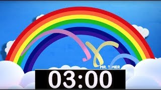 Rainbow Timer 3 Minutes Countdown Timer for Classroom with Music [upl. by Venita]