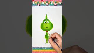 GRINCH Painting 💚🎄  Art for Kids shorts artforkids paintingforkids [upl. by Lezirg]