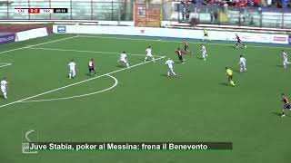 Juve Stabia poker al Messina frena il Benevento [upl. by Secor]