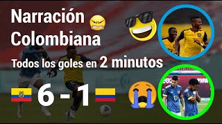 Ecuador 6  1 Colombia  Goles de Ecuador con Narración Colombiana  Eliminatorias qatar 2022 [upl. by Vinay916]