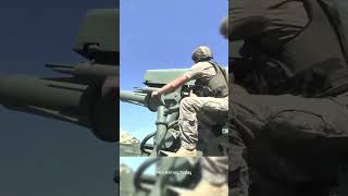 155mm selfpropelled howitzer 2S22 Bohdana reload and firing shorts military [upl. by Talanian]