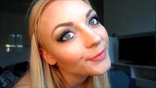 Augenmakeup SchwarzTürkis Party Eye makeUp Tutorial blackturquoise [upl. by Aikyn]