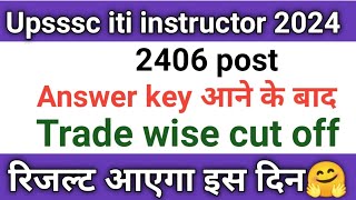 Upsssc iti instructor latest newsup iti instructor cut off 2024up iti instructor result 2024 [upl. by Etnelav]