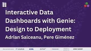 Interactive Dashboards with Geniejl  JuliaCon 2023 [upl. by Sassan651]