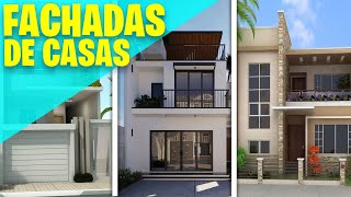 HERMOSAS FACHADAS de CASAS de 2 PISOS [upl. by Auginahs]