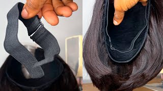 HOW TO ADD ADJUSTABLE ELASTIC BAND TO YOUR WIG WIG MAKING TIPS [upl. by Ameer]