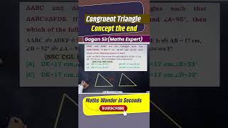 Congruent Triangle Concept The End  Geometry by Gagan Pratap sir ssc cgl chsl mts [upl. by Aerdnuahs]