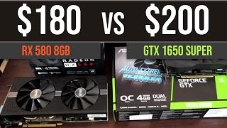 GTX 1650 Super vs RX 580 8GB test in 8 games  1080p [upl. by Acceb956]