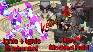 Minecraft Mobs Battle Enchanted Ignis  Ignis VS Ultra Modded Raid [upl. by Lesya]