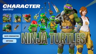 Fortnite x Teenage Mutant Ninja Turtles Cosmetics Showcased [upl. by Yonina]