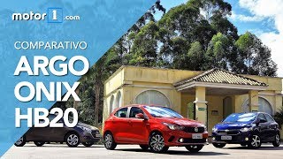 Comparativo Argo encara Onix e HB20 automáticos  Motor1com [upl. by Weinhardt]