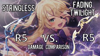 Stringless R5 vs Fading Twilight R5 Damage Comparison for Fischl Genshin Impact [upl. by Bernat]