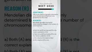 Assertion amp Reason Quiz 🔥  NEET 2025  FailureAtGrowth [upl. by Aretahs963]