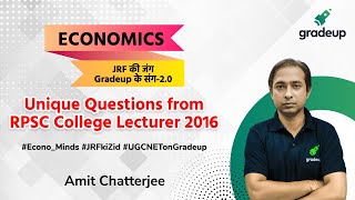 Questions from RPSC College Lecturer 2016 Micro amp Macro Economics  Gradeup  Amit Chatterjee [upl. by Ervin]