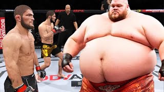 UFC4：Khabib Nurmagomedov fights giant fat guys they bleed all over [upl. by Dempstor681]