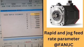 Rapid and jog feed rate parameter fanuc [upl. by Aicissej757]