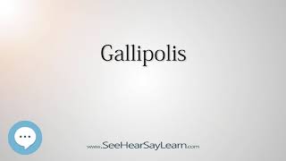 Gallipolis How to Pronounce Cities of the World💬⭐🌍✅ [upl. by Sanborne]