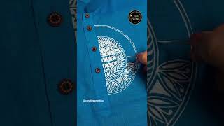 Hand Painted Panjabi Design shorts shortsvideo panjabi painting [upl. by Hauge]