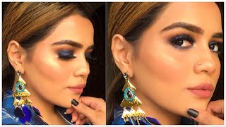 BLUE SMOKEY EYE  BEAUTIFY BY AMNA REVIEW 💙 [upl. by Nhabois]