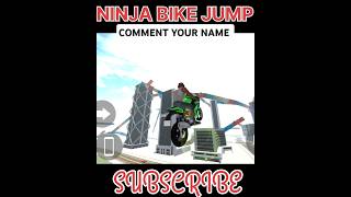 NINJA BIKE JUMPING TEST IN INDIAN BIKE DRIVING 3D shortvideo indianbikedriving3dshorts [upl. by Chirlin283]