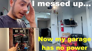 I Messed Up Now My Garage Has No Power Fixing Backup Generator Transfer Switch System [upl. by Ailedo]