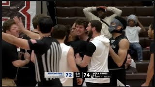 Holy Cross hits hectic buzzer beater to beat New Hampshire [upl. by Bahe]