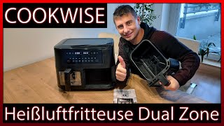 Die BESTE Heißluftfritteuse 2024 Dual Zone  9L XXL Airfryer cookwise  Unboxing  Test  Review [upl. by Ali]