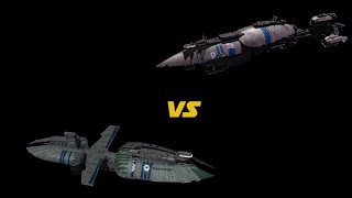 Munificent Star Frigate VS Recusant Light Destroyer Star Wars Empire at War Fall of the Republic [upl. by Richmond]