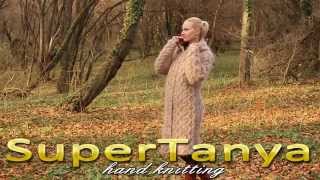 03122012 Beige hand knitted cable rich mohair cardigan coat by SuperTanya [upl. by Adamski]