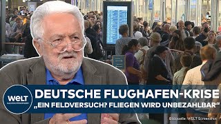 FLUGHAFENKRISE „Feldversuch Autofahren wird schwierig Fliegen unbezahlbar Bahn wird Abenteuer“ [upl. by Attenrev]