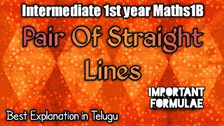 Homogenization of Second Degree Equation explanation in Telugu pairsofstraightlines [upl. by Reo]