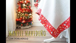 Mantel de Navidad con faldón o dobladillo [upl. by Ahsenyl]