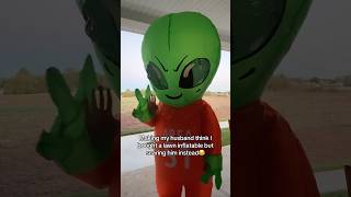 I Scared My Husband With This Inflatable Alien Costume [upl. by Nylirehc]