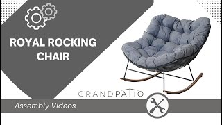 How to correctly assemble a rocking chair  Grand Patio Tutorials [upl. by Packston]