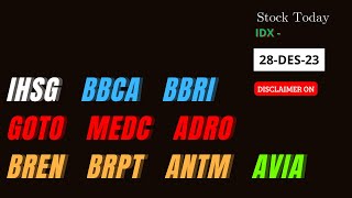 Analisa Saham Investzone 28 Desember 2023 IHSG BBCA BBRI GOTO MEDC ADRO BREN BRPT ANTM AVIA [upl. by Niveek]