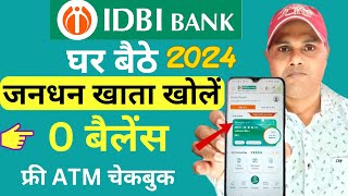 jan dhan account opening online 2024  idbi bank zero balance account opening online 2024 [upl. by Irakuy]