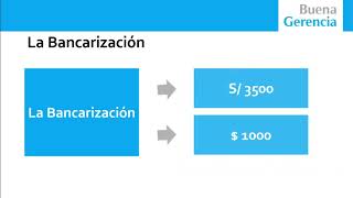 La Bancarización en el Perú  Buena Gerencia [upl. by Eelarac]